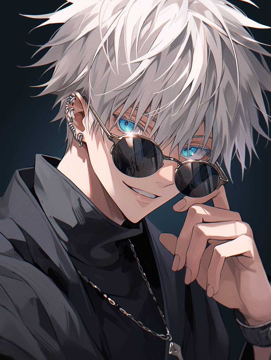 Арт Сатору Годжо в очках - 11 Февраля 2024