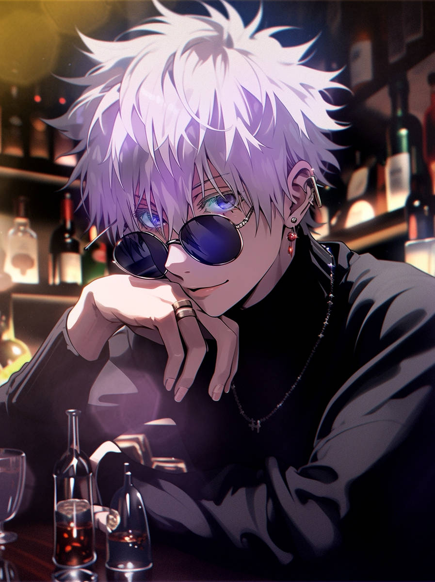 Арт Сатору Годжо в очках - 11 Февраля 2024